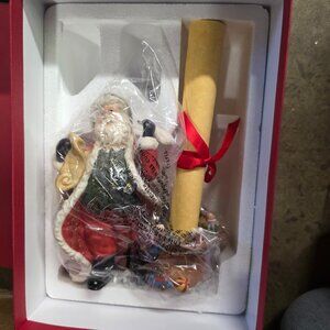 PartyLite "Checking His List" Tealight Holder Vintage Brand New!